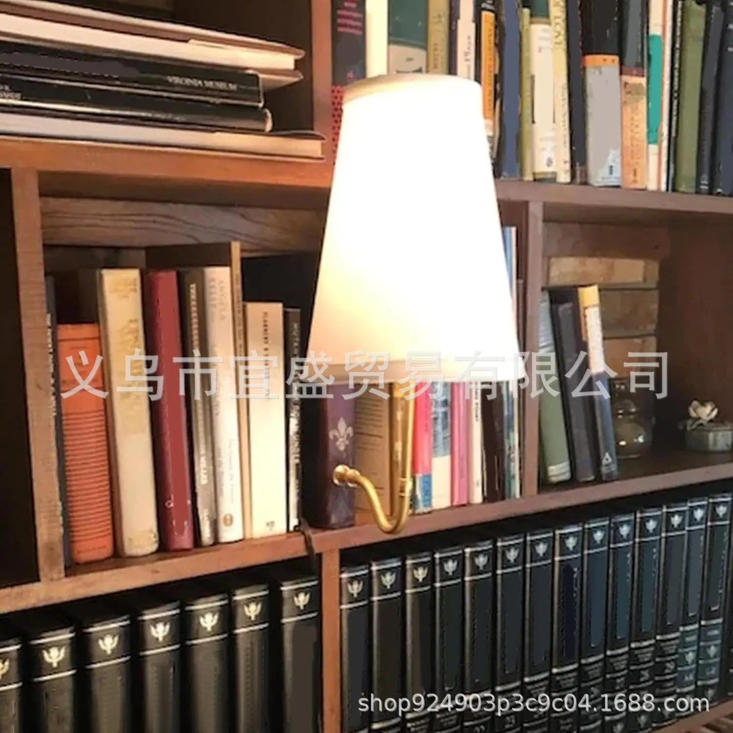 Afralia™ Vintage Literature Bookshelf Lamp Classic Design for Home Office Library