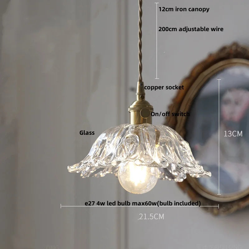 Afralia™ Clear Glass LED Pendant Light - Modern Nordic Design - Adjustable Hanging Lamp
