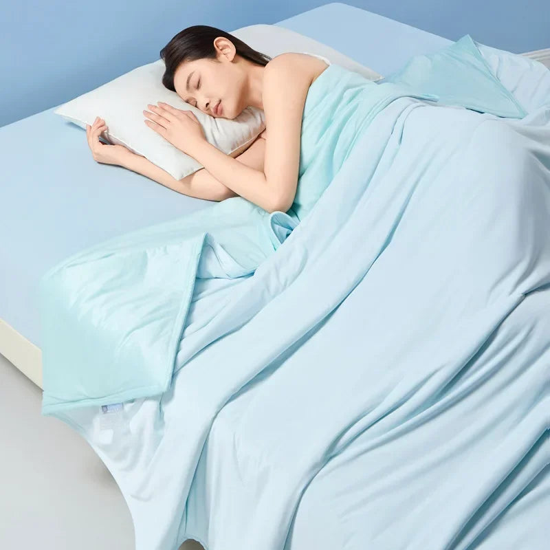 Afralia™ Green Summer Cooling Comforter for Single Beds