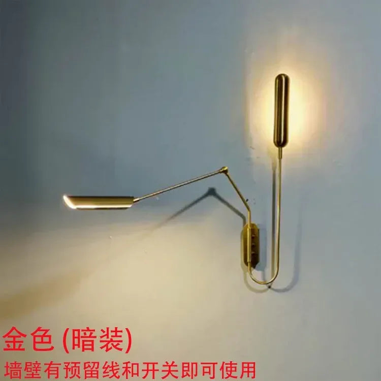 Afralia™ Adjustable Vintage Wall Lamp for Bedside Reading with Flexible Long Arm