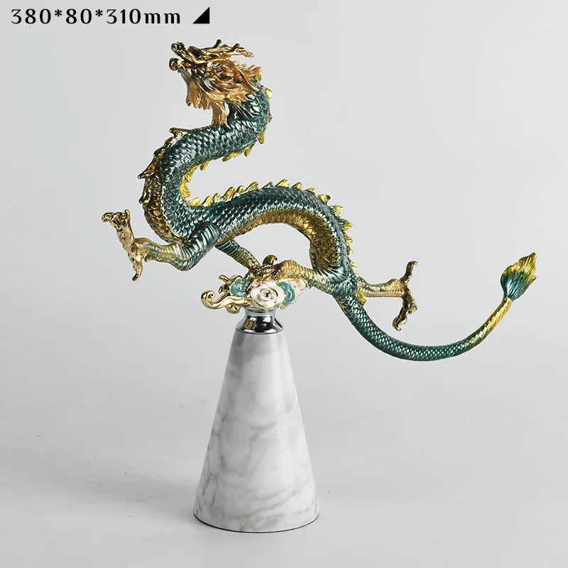 Afralia™ Chinese Dragon Phoenix Decor for Wine Cabinet Porch Study, Modern Home Gift