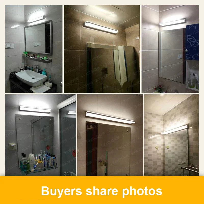 Afralia™ Modern Bathroom Wall Lights 42CM 52CM 9W 12W Sconces Indoor Bedroom Fixtures