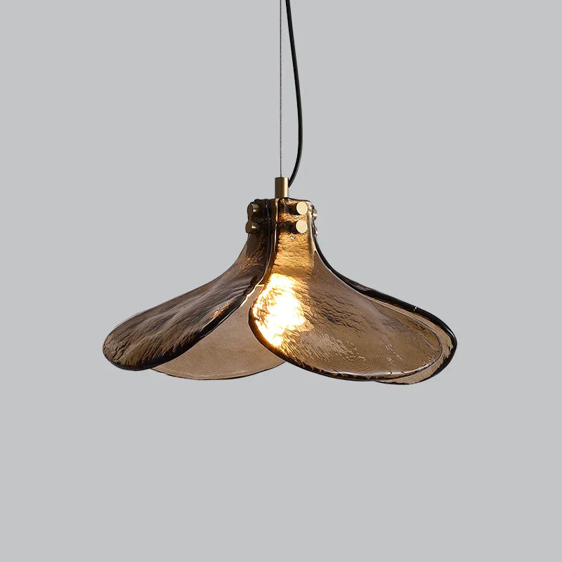 Afralia™ Copper Glass Pendant Lamp | Retro Nostalgic Bedroom Dining Room Bar Light