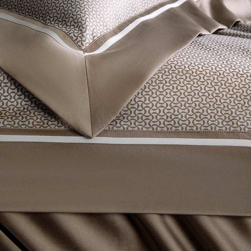 Afralia™ Luxury Egyptian Cotton Duvet Cover Set, Queen King Size Bedding Set