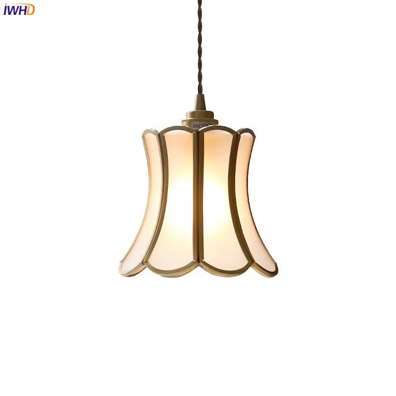Afralia™ Glass Copper LED Pendant Lights: Modern Nordic Lighting for Home, Dining, & Restaurant