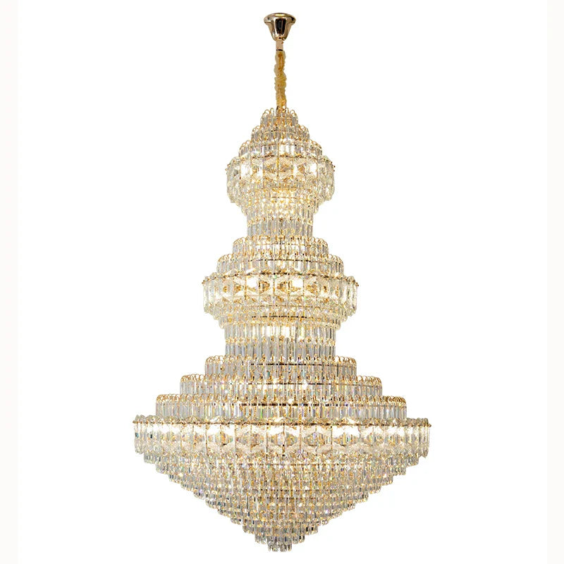 Afralia™ Crystal Chandelier: Luxury High School High-End Living Room Light Fixture