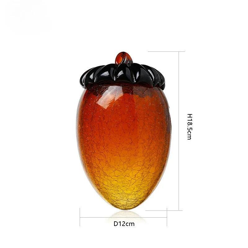 Afralia™ Glass Hazelnut Pinecone Ornament Home Decor