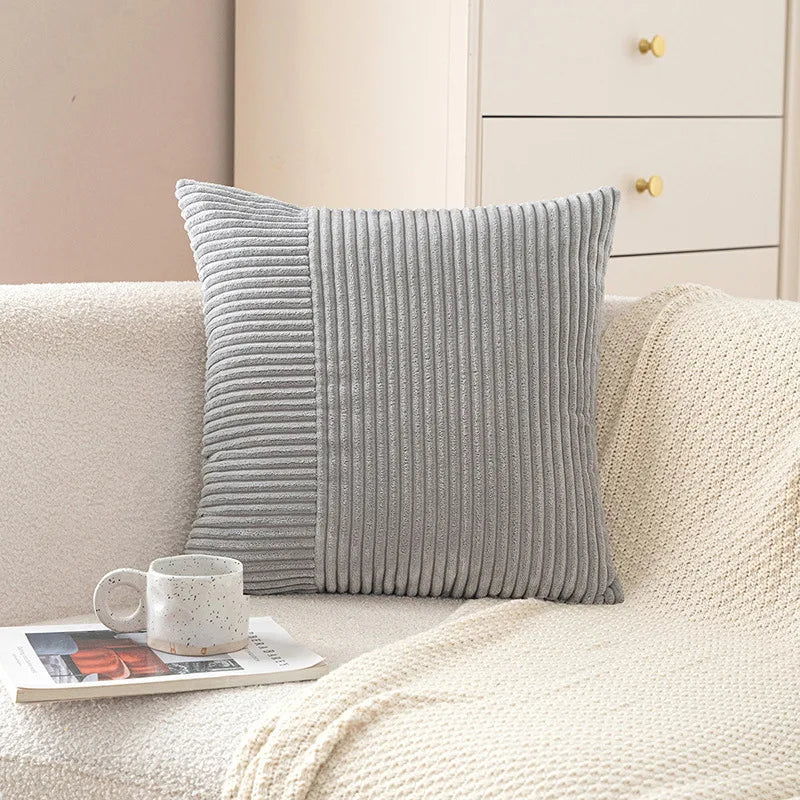 Afralia™ Corduroy Striped Body Pillow: Soft Lumbar Support & Cozy Home Decor