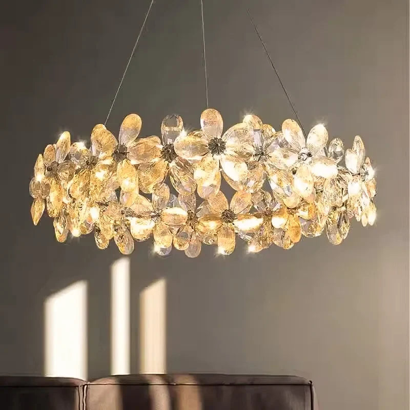 Afralia™ Crystal LED Chandelier: French Style Chrome Plated Pendant Light for Home Decor