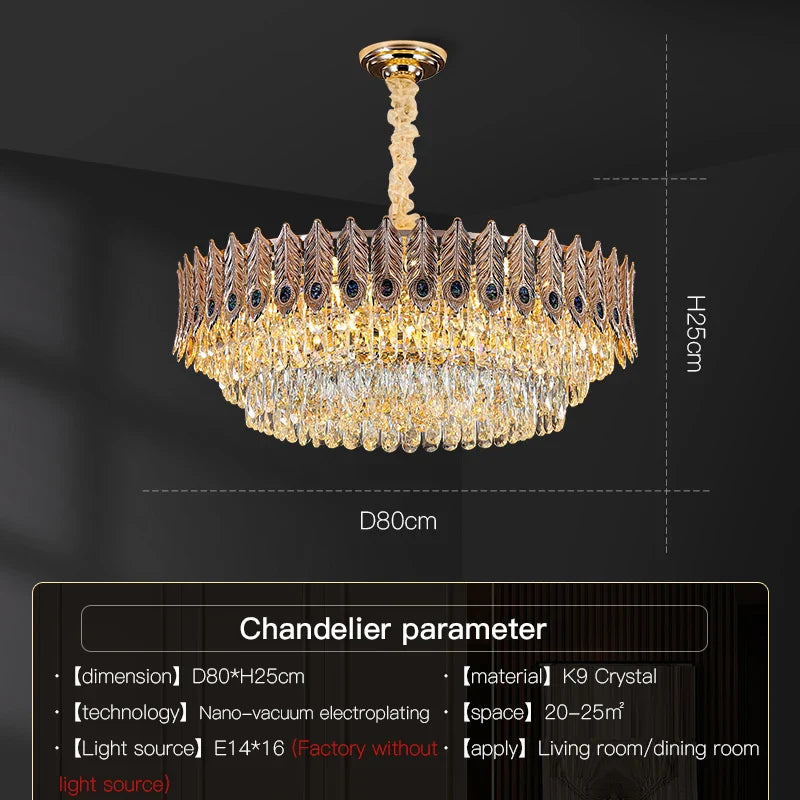 Afralia™ Crystal Chandelier: Elegant Post-Modern Living Room & Bedroom Lighting