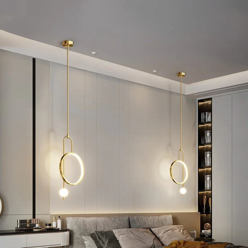 Afralia™ Modern Nordic Bedside Pendant Lamp for Luxury Living Room Lighting
