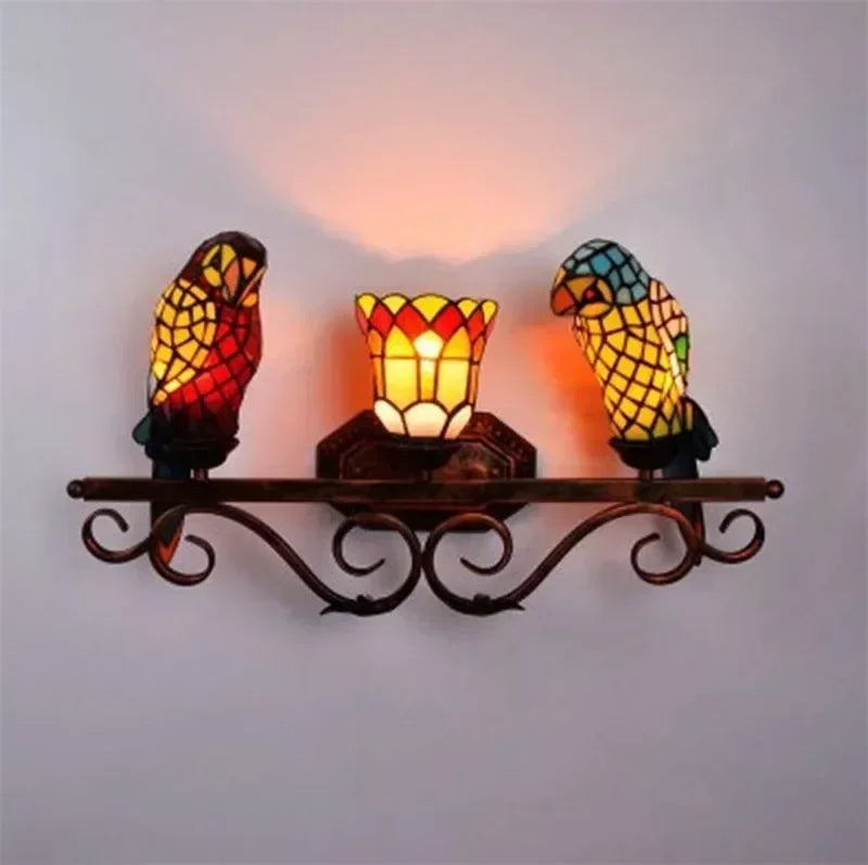 Afralia™ Glass Parrot Pendant Chandelier - Luxury Home Lighting Fixture