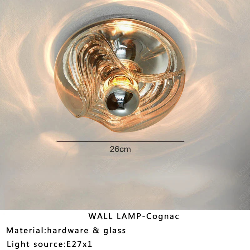 Afralia™ Designer Glass Wall Lamp Luxury Minimalist Wall Lights