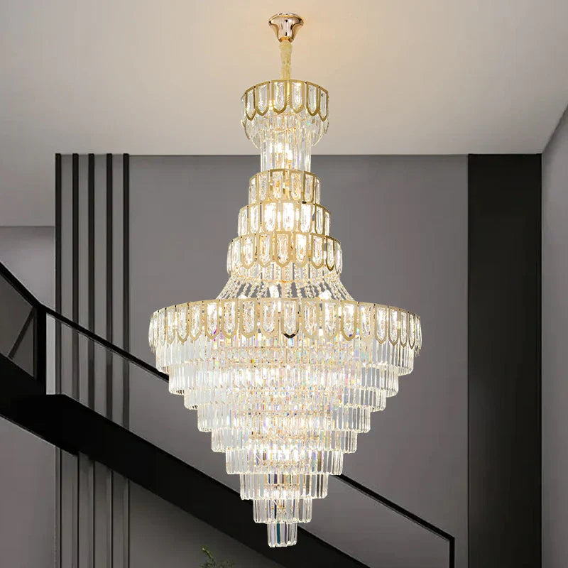 Afralia™ Elegant Crystal Chandelier for Luxury Living Room Decor