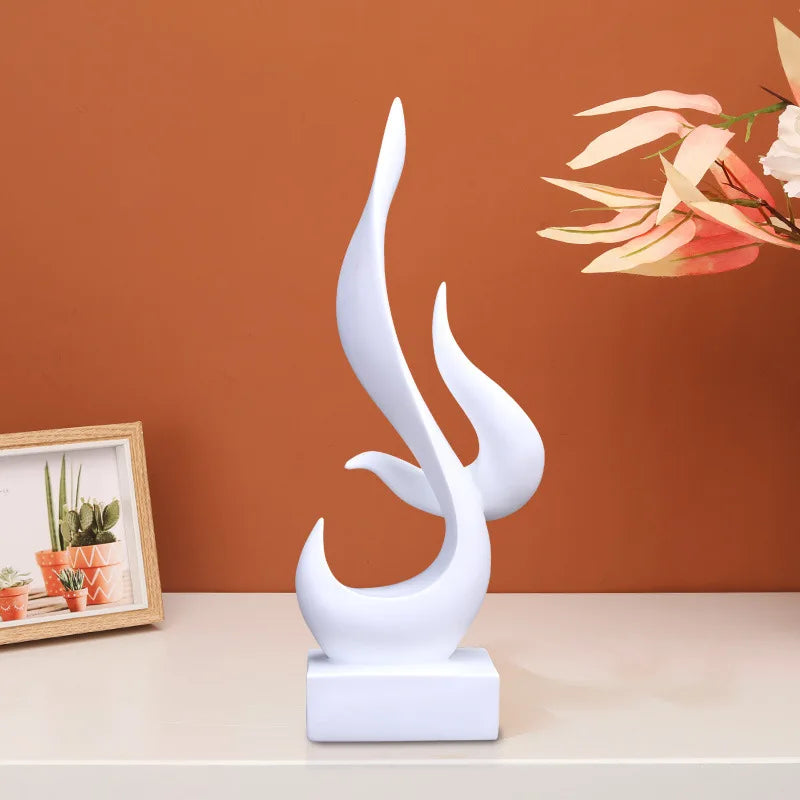 Afralia™ Flame Bird Sculpture Desk Ornament - Vintage Home Decor Study Office Gift