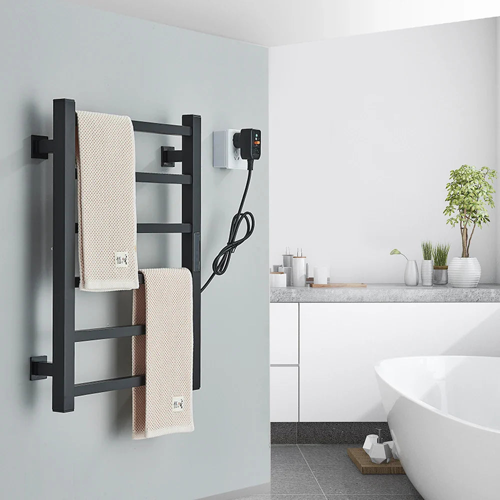 Afralia™ Stainless Steel Towel Rack with Digital Display and Thermostatic Dryer