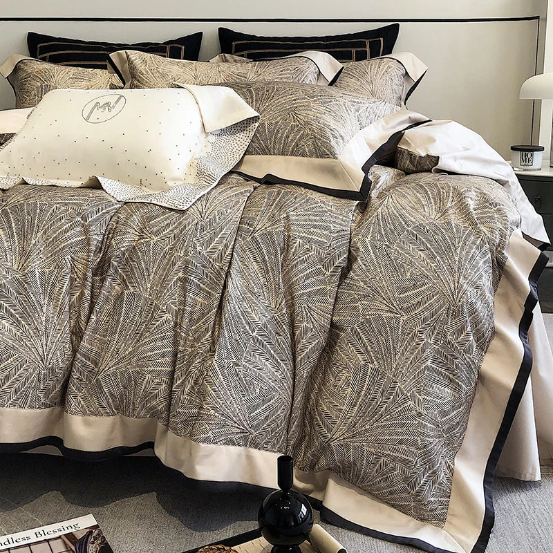Afralia™ Luxury 100S Egyptian Cotton Bedding Set with American Digital Printing