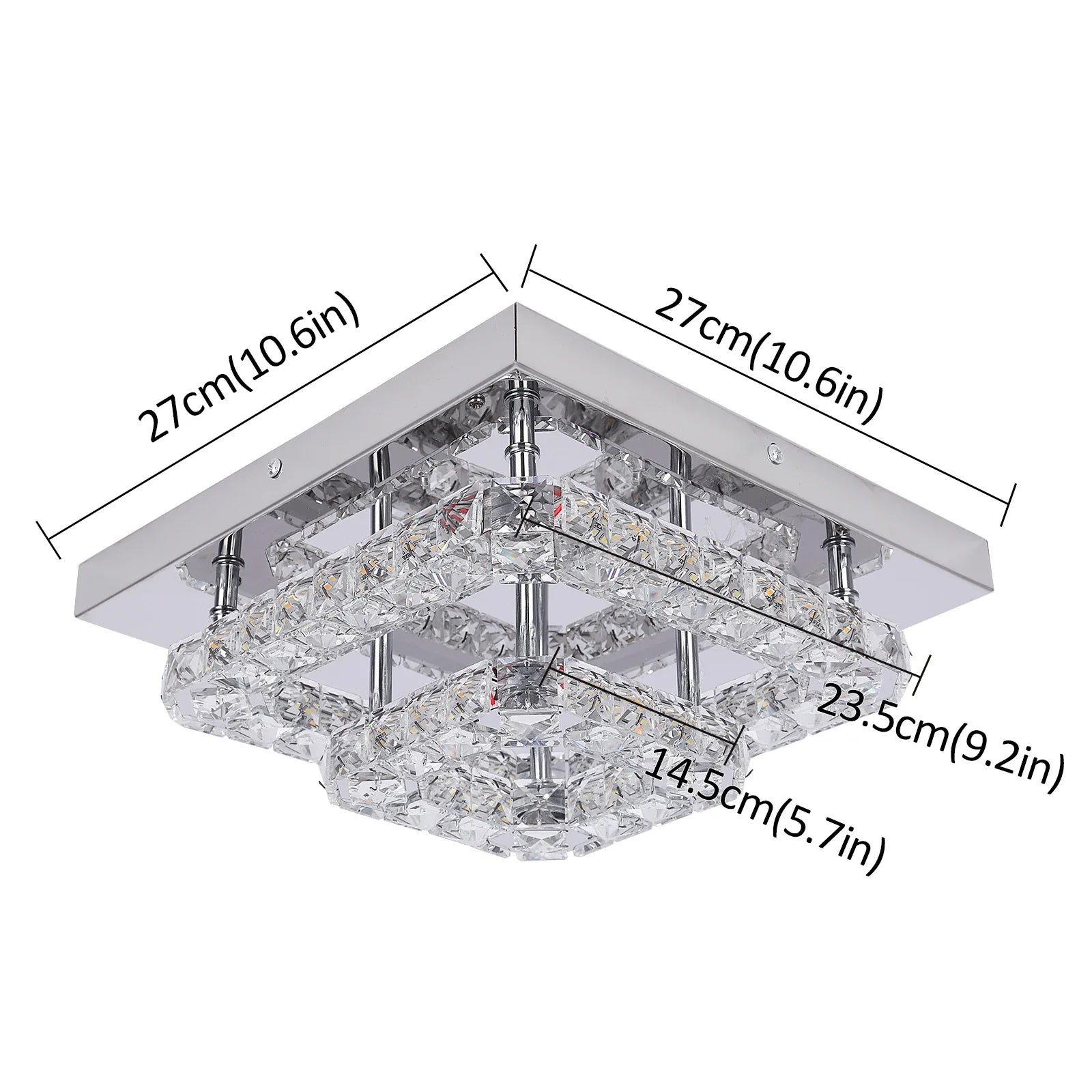 Afralia™ Crystal LED Flush Mount Ceiling Light for Kitchen Hallway - Modern Chandelier Fixture