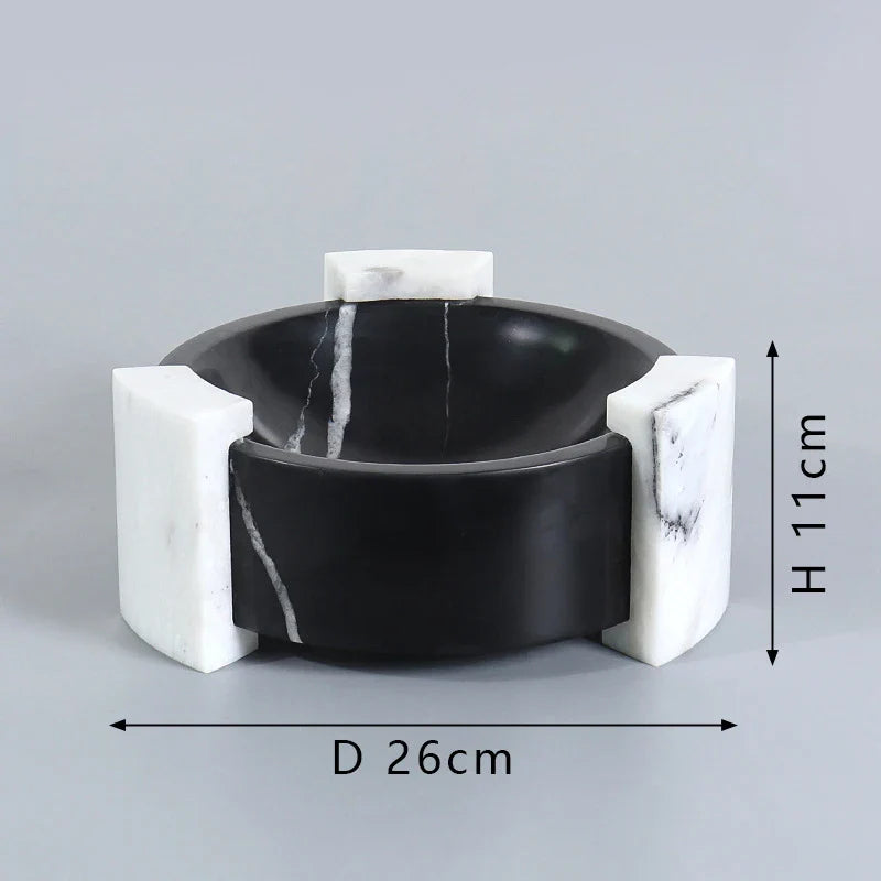 Afralia™ Marble Reception Tray: Luxury Fruit Bowl for Kitchen and Coffee Table Decor