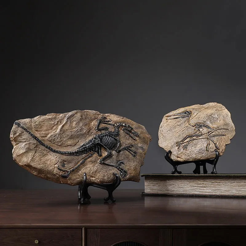Afralia™ Dinosaur Fossil Resin Craft Figurine | Home Office Sculpture Decoration