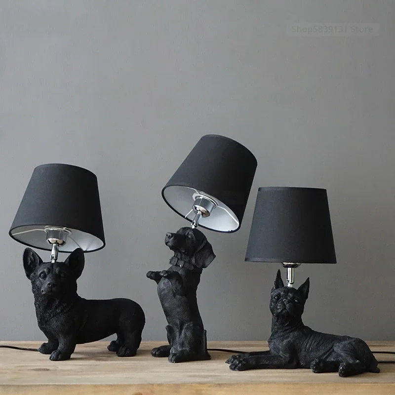 Afralia™ Nordic Puppy LED Table Lamp, Modern Decorative Bedroom Light Fixture