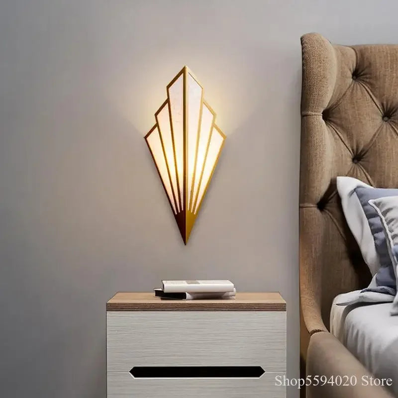 Afralia™ Nordic LED Wall Lamp: Creative Sector Decoration for Living Room, Bedroom, Bedside Lighting