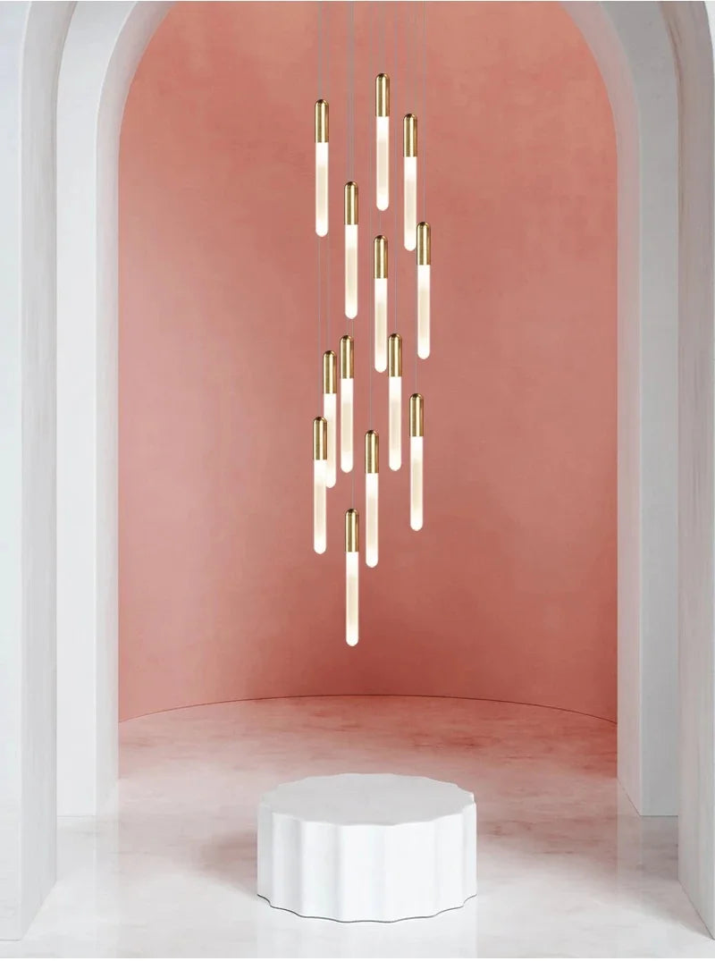 Afralia™ LED Chandelier: Modern Staircase & Kitchen Pendant Light for Home Decoration