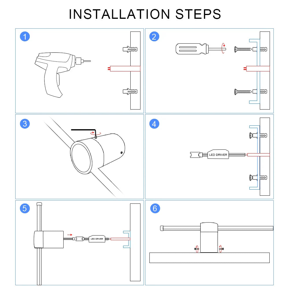 Afralia™ Modern Rotating LED Wall Light for Home Living Room Decoration