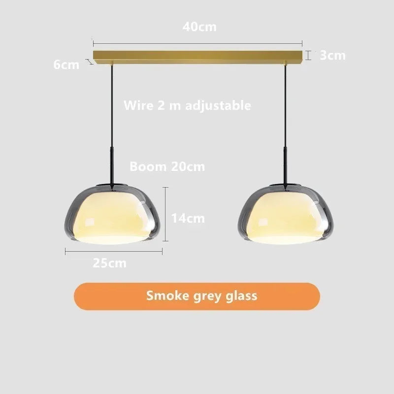 Afralia™ Glass Jelly Pendant Lamp: Minimalist Luxury Design for Home Living Room Bedroom