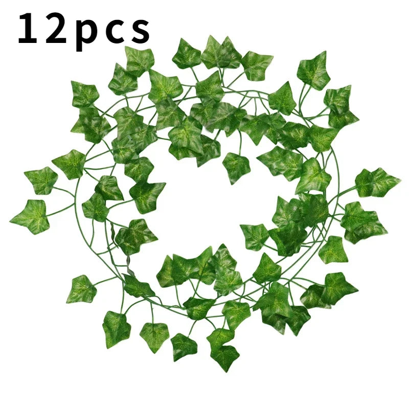 Afralia™ 12pcs 2.2M Ivy Green Garland String Wall Decoration Artificial Plants