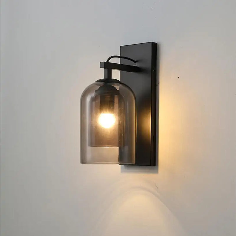 Afralia™ Glass Wall Light: Industrial Creative Loft Luminaires for Living Room Decor