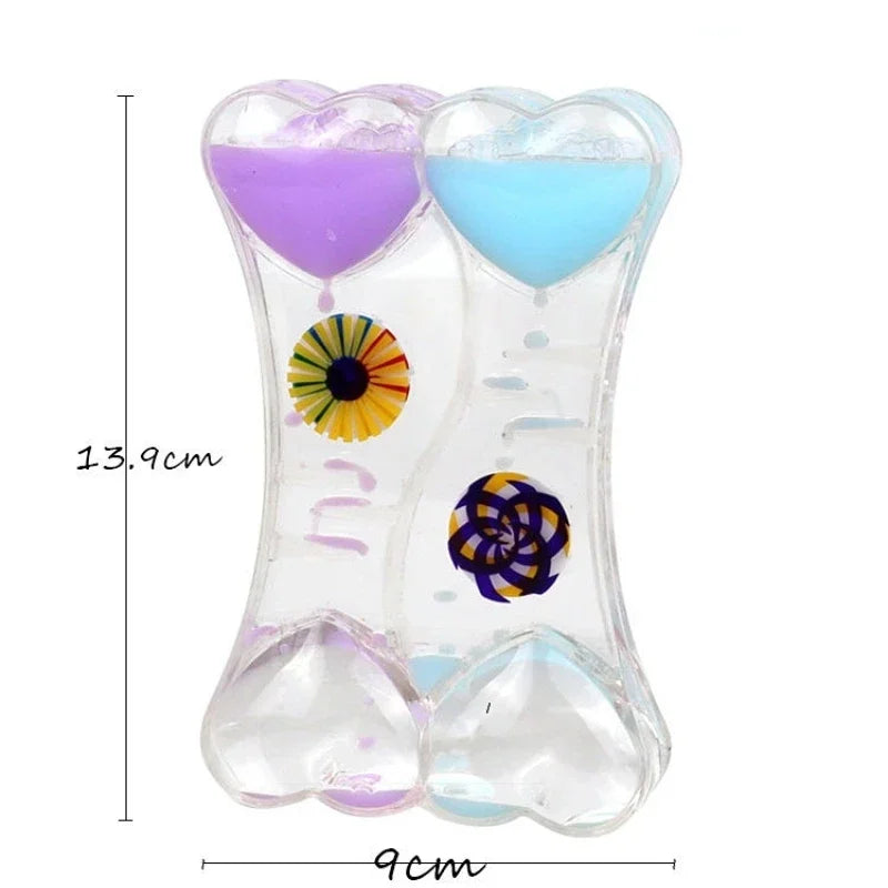 Afralia™ Oil Spill Toy Hourglass Dynamic Decompression Handicraft Desktop Ornament