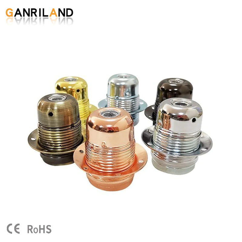 Afralia™ Industrial Metal Lamp Base Holder E26 E27 Light Sockets for Pendant Shade