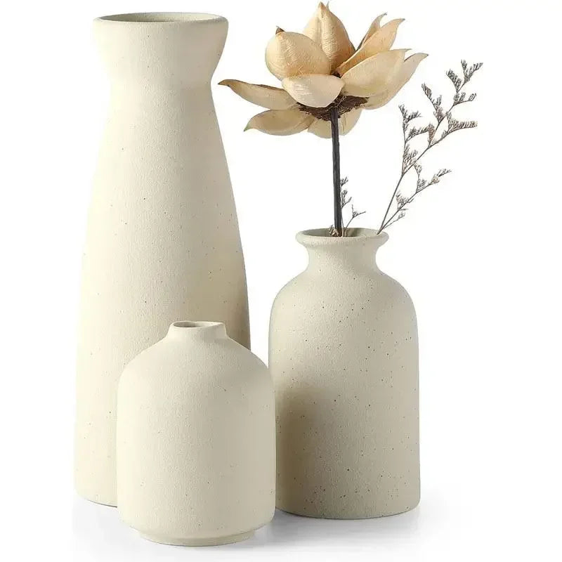 Ceramic Vase Set for Rustic & Modern Farmhouse Decor by Afralia™