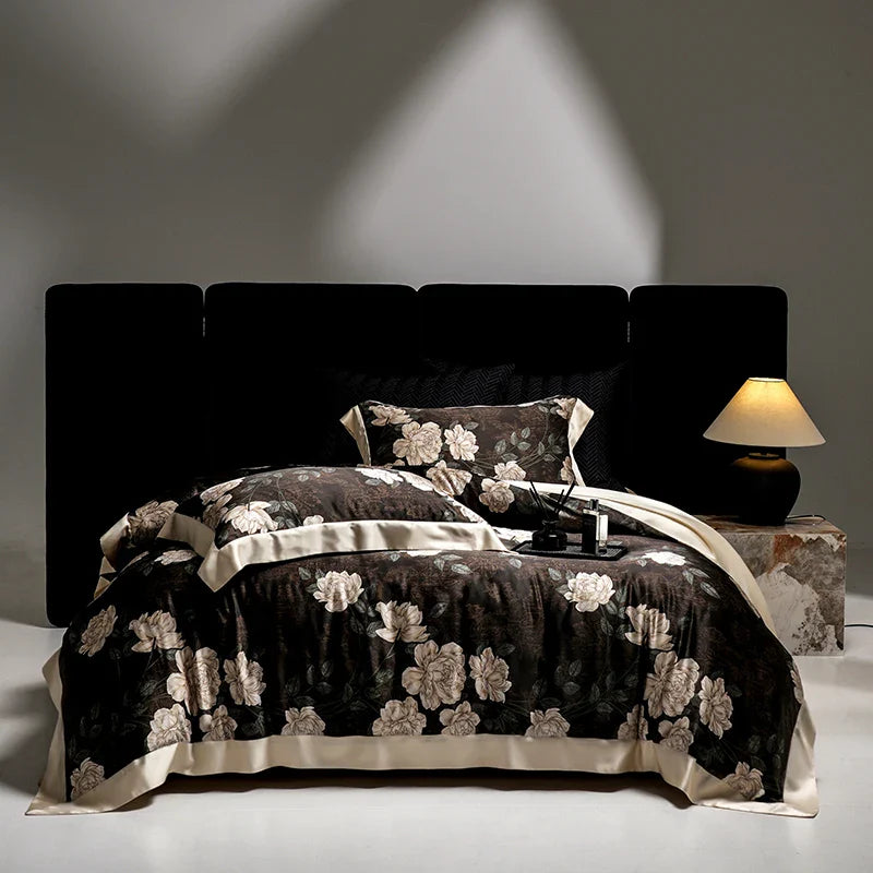 Afralia™ Silk Modal Digital Printing Bedding Set for Luxurious Comfort