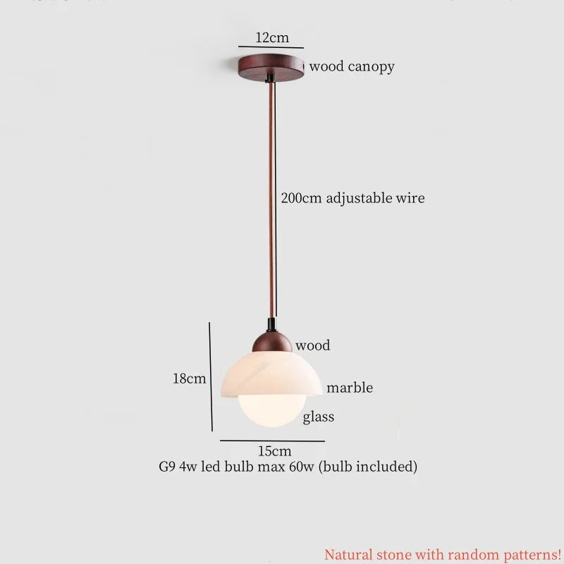 Afralia™ Nordic Marble LED Pendant Lamps | Modern Home Decoration Hanging Light