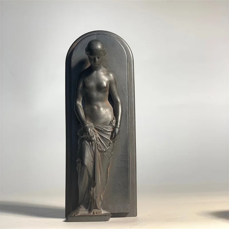 Afralia™ Ceramic Naked Woman Sculpture Female Portrait Figurine Home Decor Accessory