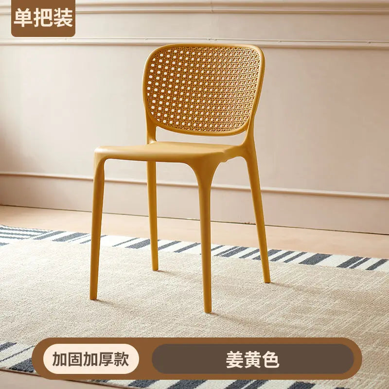 Afralia™ Stackable Dining Chairs with Backrest and Armrests