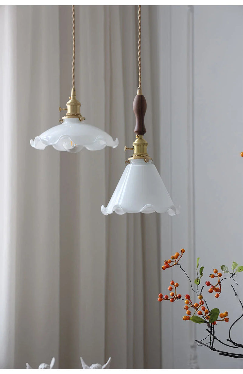 Afralia™ Scandinavian Brass Chandelier: Modern Luxury Glass Hanging Lamp for Dining Table & Bedside