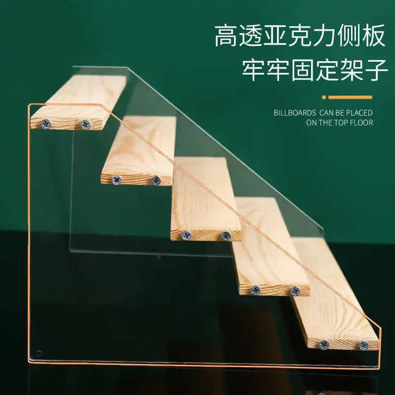 Afralia™ Acrylic Makeup Organizer Display Stand - 5 Layer Clear Cosmetic Holder