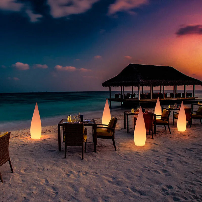 Afralia™ RGB Water Droplet Solar Landscape Lights with Remote for Garden and Porch