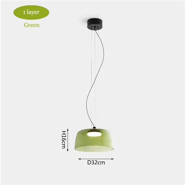 Afralia™ Orange Glass Pendant Lamp for Living Dining Room, Bar, Kitchen Island