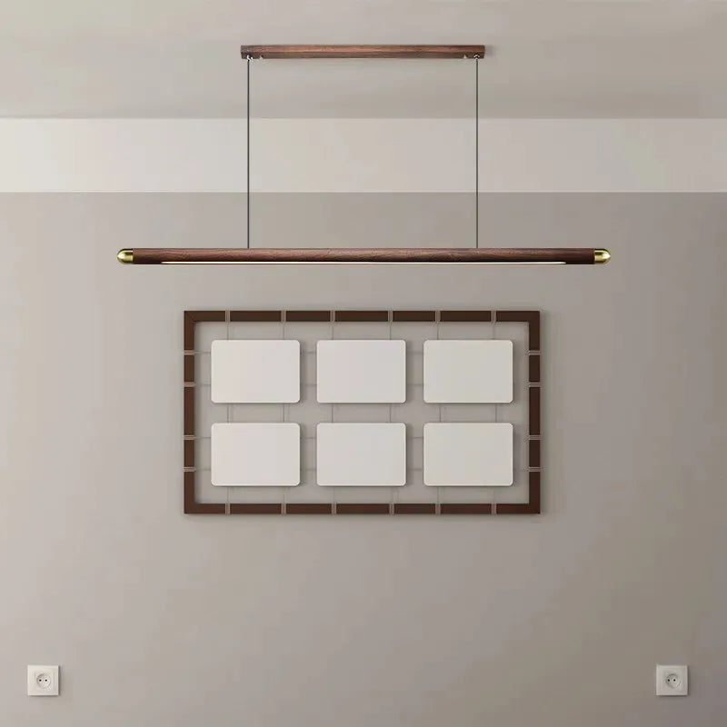 Afralia™ Scandinavian Walnut Pendant Light for Home Dining Table and Kitchen Island