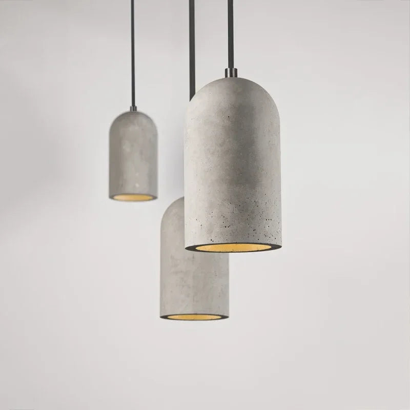 Afralia™ Rustic Cement Pendant Light - Industrial Kitchen Dining Room Fixture