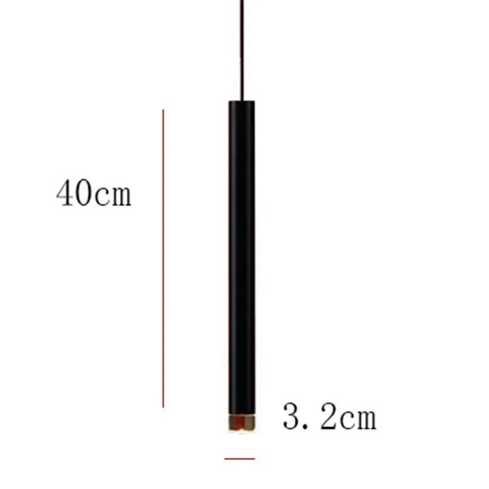 Afralia™ Gold Tube LED Pendant Lights for Kitchen Dining Office Home Decor