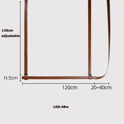 Afralia™ Leather Belt Pendant Light | Modern LED Ceiling Hanging Fixture