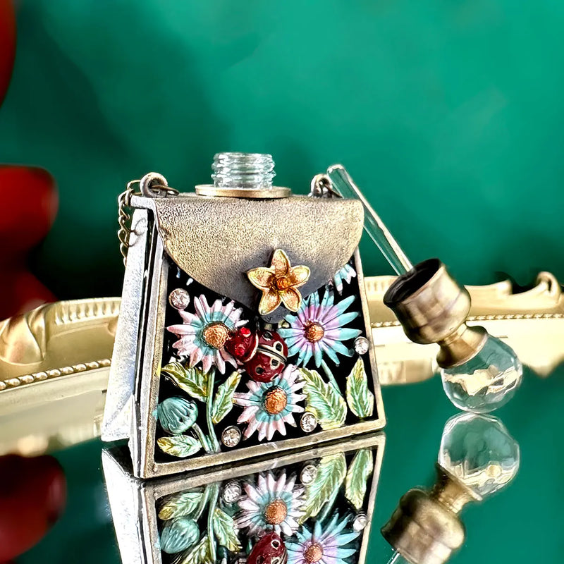 Afralia™ Enamel Perfume Bottles: Metal Handicraft Collection for Home Decor & Gift