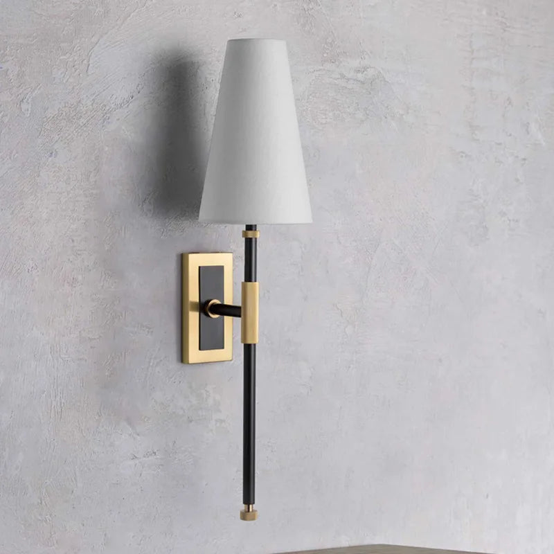 Afralia™ Copper Cloth LED Wall Lamp for Bedroom Reading Light & Decor