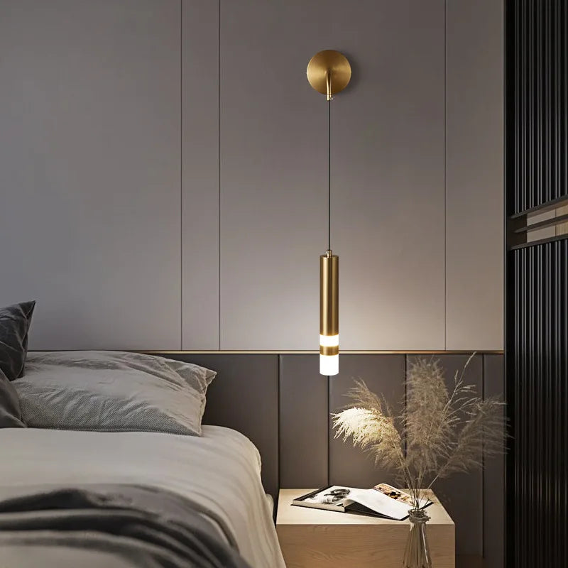 Afralia™ Gold LED Wall Lamp: Luxurious Nordic Spotlight for Home Bedside, Living Room, Bed Wall Light