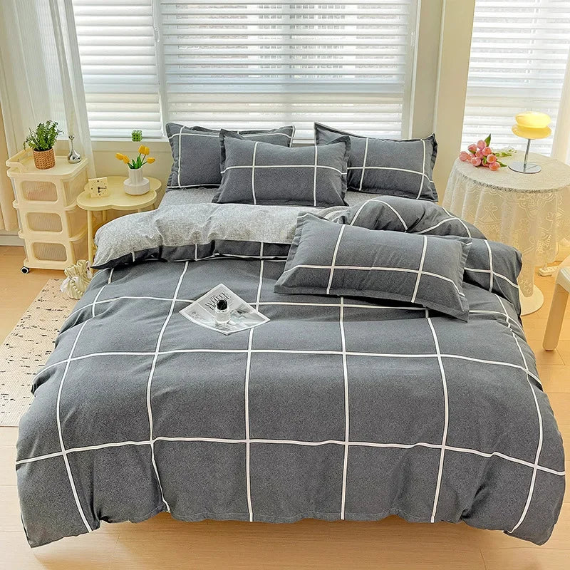 Afralia™ Cotton Printed Bedding Set: Cozy, Breathable, All Seasons Comforter Set